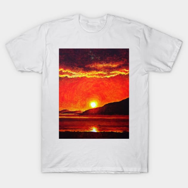 Ullapool Sunset T-Shirt by Paul Mudie